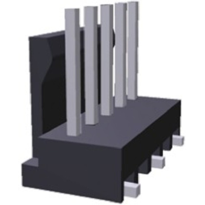TE Connectivity MTA-100 Series Straight Surface Mount Pin Header, 6 Contact(s), 2.54mm Pitch, 1 Row(s), Unshrouded