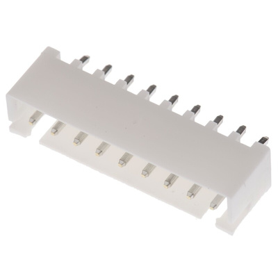 JST XH Series Straight Through Hole PCB Header, 9 Contact(s), 2.5mm Pitch, 1 Row(s), Shrouded