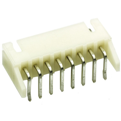JST XH Series Right Angle Through Hole PCB Header, 8 Contact(s), 2.5mm Pitch, 1 Row(s), Shrouded