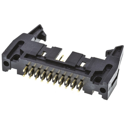 Amphenol T816 Series Straight Through Hole PCB Header, 20 Contact(s), 2.54mm Pitch, 2 Row(s), Shrouded