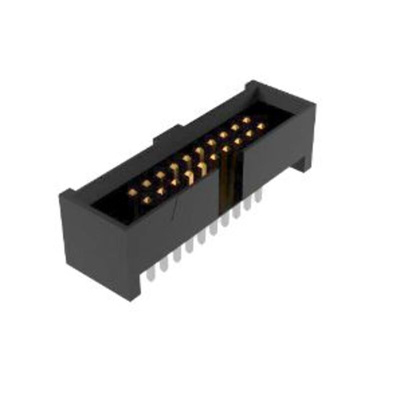 Samtec SHF Series Straight Through Hole PCB Header, 20 Contact(s), 1.27mm Pitch, 2 Row(s), Shrouded