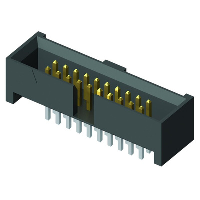 Samtec SHF Series Straight Through Hole PCB Header, 26 Contact(s), 1.27mm Pitch, 2 Row(s), Shrouded