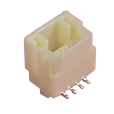 JST NSH Series Straight Surface Mount PCB Header, 4 Contact(s), 1.0mm Pitch, 1 Row(s), Shrouded