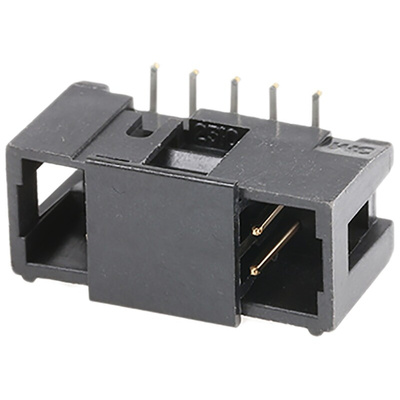 3M 2500 Series Straight Surface Mount PCB Header, 10 Contact(s), 2.54mm Pitch, 2 Row(s), Shrouded