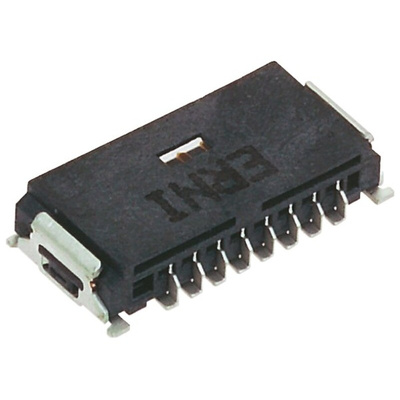 ERNI MiniBridge Series Right Angle Surface Mount PCB Header, 3 Contact(s), 1.27mm Pitch, 1 Row(s), Shrouded