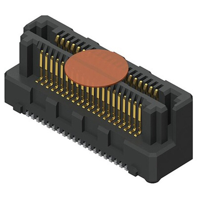 Samtec LSHM Series Straight Surface Mount PCB Header, 40 Contact(s), 0.5mm Pitch, 2 Row(s), Shrouded