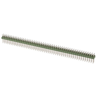 TE Connectivity AMPMODU MOD II Series Straight Through Hole Pin Header, 100 Contact(s), 2.54mm Pitch, 2 Row(s),