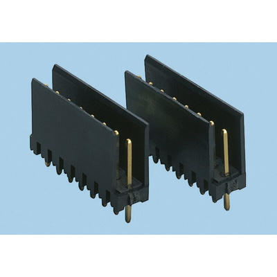 Stelvio Kontek 475 Series Straight Through Hole PCB Header, 7 Contact(s), 2.54mm Pitch, 1 Row(s), Shrouded