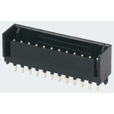 TE Connectivity MTA-100 Series Straight Through Hole PCB Header, 2 Contact(s), 2.54mm Pitch, 1 Row(s), Shrouded