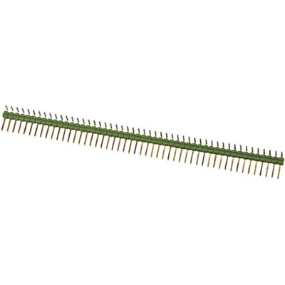 TE Connectivity AMPMODU MOD II Series Right Angle Through Hole Pin Header, 50 Contact(s), 2.54mm Pitch, 1 Row(s),