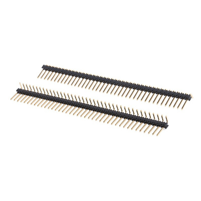 Stelvio Kontek 472 Series Right Angle Through Hole Pin Header, 40 Contact(s), 2.54mm Pitch, 1 Row(s), Unshrouded