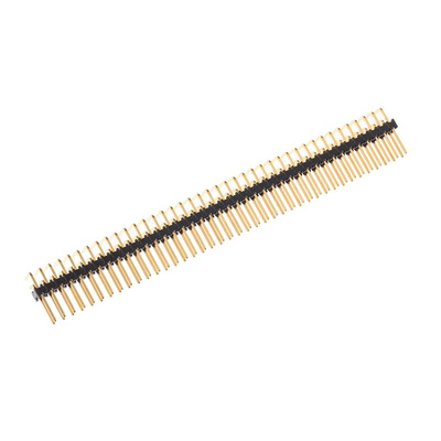 Stelvio Kontek 474 Series Right Angle Through Hole Pin Header, 80 Contact(s), 2.54mm Pitch, 1 Row(s), Unshrouded