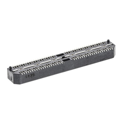 Samtec QTE Series Straight Surface Mount PCB Header, 80 Contact(s), 0.8mm Pitch, 2 Row(s), Shrouded
