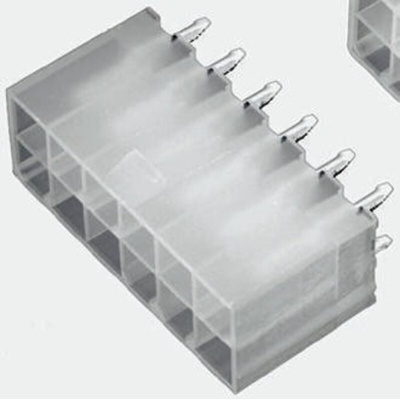 TE Connectivity VAL-U-LOK Series Straight Through Hole PCB Header, 4 Contact(s), 4.2mm Pitch, 2 Row(s), Shrouded