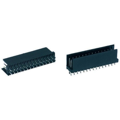 Stelvio Kontek 475 Series Straight Through Hole PCB Header, 6 Contact(s), 2.54mm Pitch, 2 Row(s), Shrouded