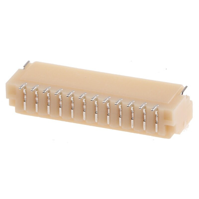 JST SH Series Right Angle Surface Mount PCB Header, 12 Contact(s), 1.0mm Pitch, 1 Row(s), Shrouded
