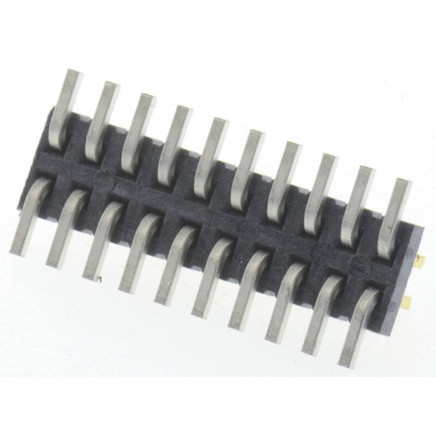 Samtec FTS Series Straight Surface Mount Pin Header, 20 Contact(s), 1.27mm Pitch, 2 Row(s), Unshrouded