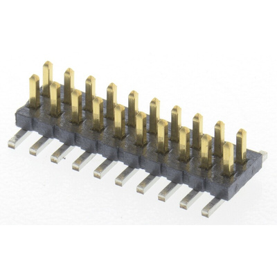 Samtec FTS Series Straight Surface Mount Pin Header, 20 Contact(s), 1.27mm Pitch, 2 Row(s), Unshrouded
