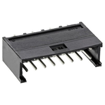TE Connectivity AMPMODU MOD II Series Straight Through Hole PCB Header, 16 Contact(s), 2.54mm Pitch, 2 Row(s), Shrouded