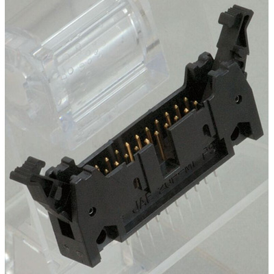 JAE PS Series Straight Through Hole PCB Header, 30 Contact(s), 2.54mm Pitch, 2 Row(s), Shrouded