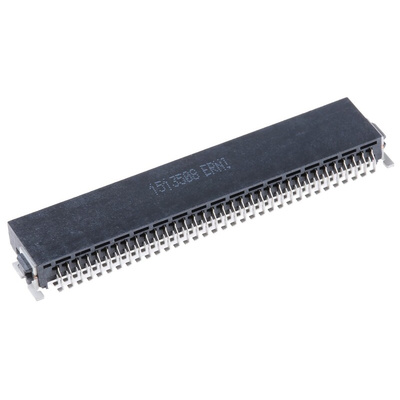 ERNI SMC Series Right Angle Surface Mount PCB Header, 68 Contact(s), 1.27mm Pitch, 2 Row(s), Shrouded
