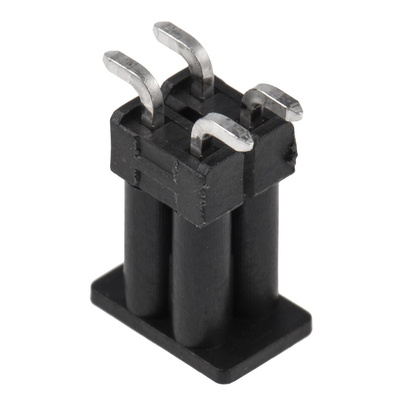TE Connectivity AMPMODU MOD II Series Straight Surface Mount Pin Header, 4 Contact(s), 2.54mm Pitch, 2 Row(s),