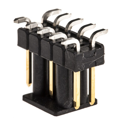 TE Connectivity AMPMODU MOD II Series Straight Surface Mount Pin Header, 10 Contact(s), 2.54mm Pitch, 2 Row(s),