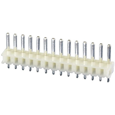 JST NH Series Straight Through Hole Pin Header, 14 Contact(s), 2.5mm Pitch, 1 Row(s), Unshrouded