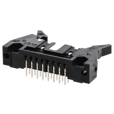 Hirose HIF3B Series Right Angle Through Hole PCB Header, 16 Contact(s), 2.54mm Pitch, 2 Row(s), Shrouded