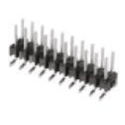 TE Connectivity AMPMODU MOD II Series Right Angle Through Hole Pin Header, 10 Contact(s), 2.54mm Pitch, 2 Row(s),