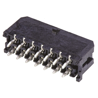 Molex Micro-Fit 3.0 Series Straight Through Hole PCB Header, 14 Contact(s), 3.0mm Pitch, 2 Row(s), Shrouded