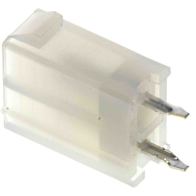 Molex Mini-Fit Jr. Series Right Angle Through Hole PCB Header, 2 Contact(s), 4.2mm Pitch, 2 Row(s), Shrouded