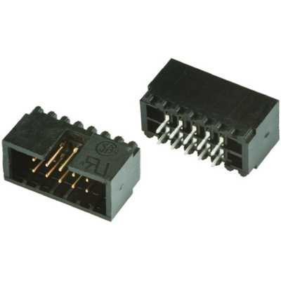 TE Connectivity AMP-LATCH Series Straight Through Hole PCB Header, 34 Contact(s), 2.54mm Pitch, 2 Row(s), Shrouded
