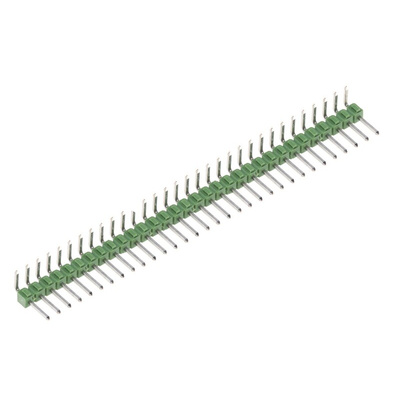 TE Connectivity AMPMODU MOD II Series Right Angle Through Hole Pin Header, 32 Contact(s), 2.54mm Pitch, 1 Row(s),
