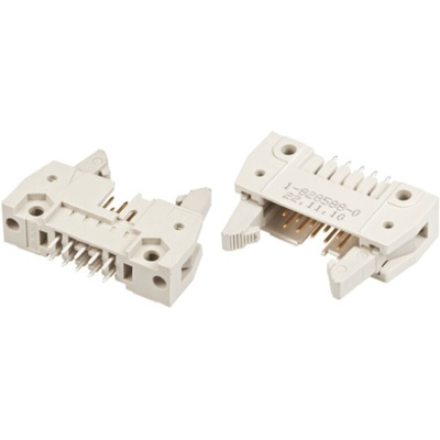 TE Connectivity AMP-LATCH Series Straight Through Hole PCB Header, 40 Contact(s), 2.54mm Pitch, 2 Row(s), Shrouded