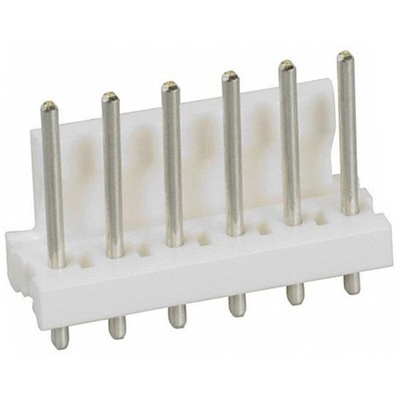 TE Connectivity MTA-156 Series Straight Through Hole Pin Header, 6 Contact(s), 3.96mm Pitch, 1 Row(s), Unshrouded