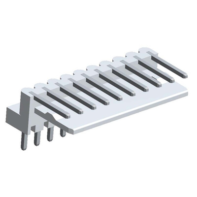 Molex Mini-Latch Series Right Angle Through Hole Pin Header, 10 Contact(s), 2.5mm Pitch, 1 Row(s), Unshrouded