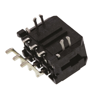 Molex Micro-Fit 3.0 Series Right Angle Surface Mount PCB Header, 6 Contact(s), 3.0mm Pitch, 2 Row(s), Shrouded
