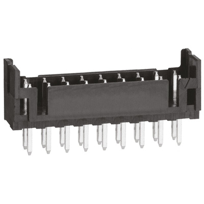 Hirose DF11 Series Straight Through Hole PCB Header, 18 Contact(s), 2.0mm Pitch, 2 Row(s), Shrouded