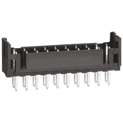 Hirose DF11 Series Straight Through Hole PCB Header, 20 Contact(s), 2.0mm Pitch, 2 Row(s), Shrouded