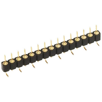Preci-Dip Straight Surface Mount Pin Header, 7 Contact(s), 2.54mm Pitch, 1 Row(s), Unshrouded
