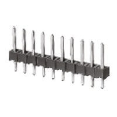TE Connectivity AMPMODU MOD II Series Straight Through Hole Pin Header, 2 Contact(s), 2.54mm Pitch, 1 Row(s), Unshrouded