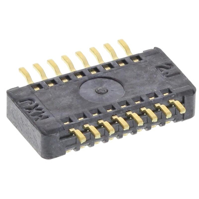 Molex SlimStack Series Straight Surface Mount PCB Header, 16 Contact(s), 0.5mm Pitch, 2 Row(s), Shrouded