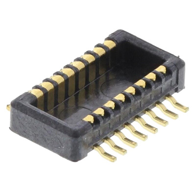 Molex SlimStack Series Straight Surface Mount PCB Header, 16 Contact(s), 0.5mm Pitch, 2 Row(s), Shrouded