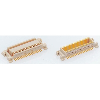 Molex SlimStack Series Straight Surface Mount PCB Header, 80 Contact(s), 0.5mm Pitch, 2 Row(s), Shrouded