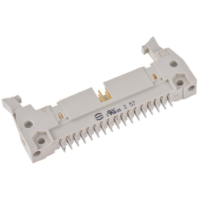Harting SEK 18 Series Straight Through Hole PCB Header, 34 Contact(s), 2.54mm Pitch, 2 Row(s), Shrouded