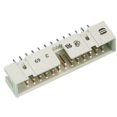 Harting SEK 18 Series Straight Through Hole PCB Header, 40 Contact(s), 2.54mm Pitch, 2 Row(s), Shrouded