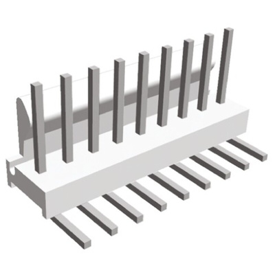 TE Connectivity MTA-100 Series Right Angle Through Hole Pin Header, 9 Contact(s), 2.54mm Pitch, 1 Row(s), Unshrouded