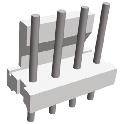 TE Connectivity MTA-156 Series Straight Through Hole Pin Header, 4 Contact(s), 3.96mm Pitch, 1 Row(s), Unshrouded