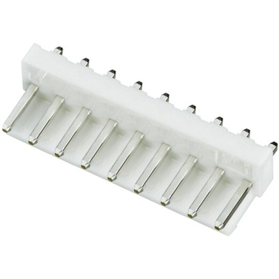 JST VH Series Top Entry Through Hole PCB Header, 9 Contact(s), 3.96mm Pitch, 1 Row(s), Shrouded